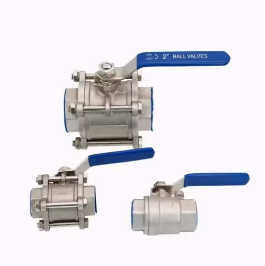 Industrie-Kugelhahn aus Edelstahl, Fabrik 3PC-Kugelhahn Typ I mit Verriegelungsgriff